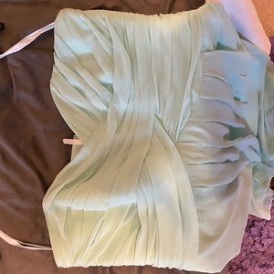 Strapless Mint Green David’s Bridal Dress